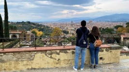 Tourists Look Over Florence