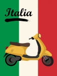 Vespa Moped Italian Flag