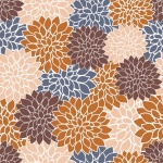 Vintage Floral Dahlia Pattern