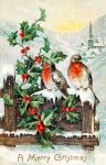 Vintage Christmas Card Old