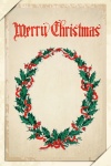 Vintage Christmas Wreath Card