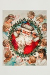 Vintage Christmas Card Santa Claus