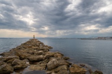 Lighthouse, Bay, Landscape, Sea