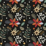Winter Floral Christmas Pattern