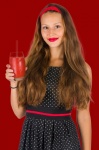 Woman With Tomato Juice