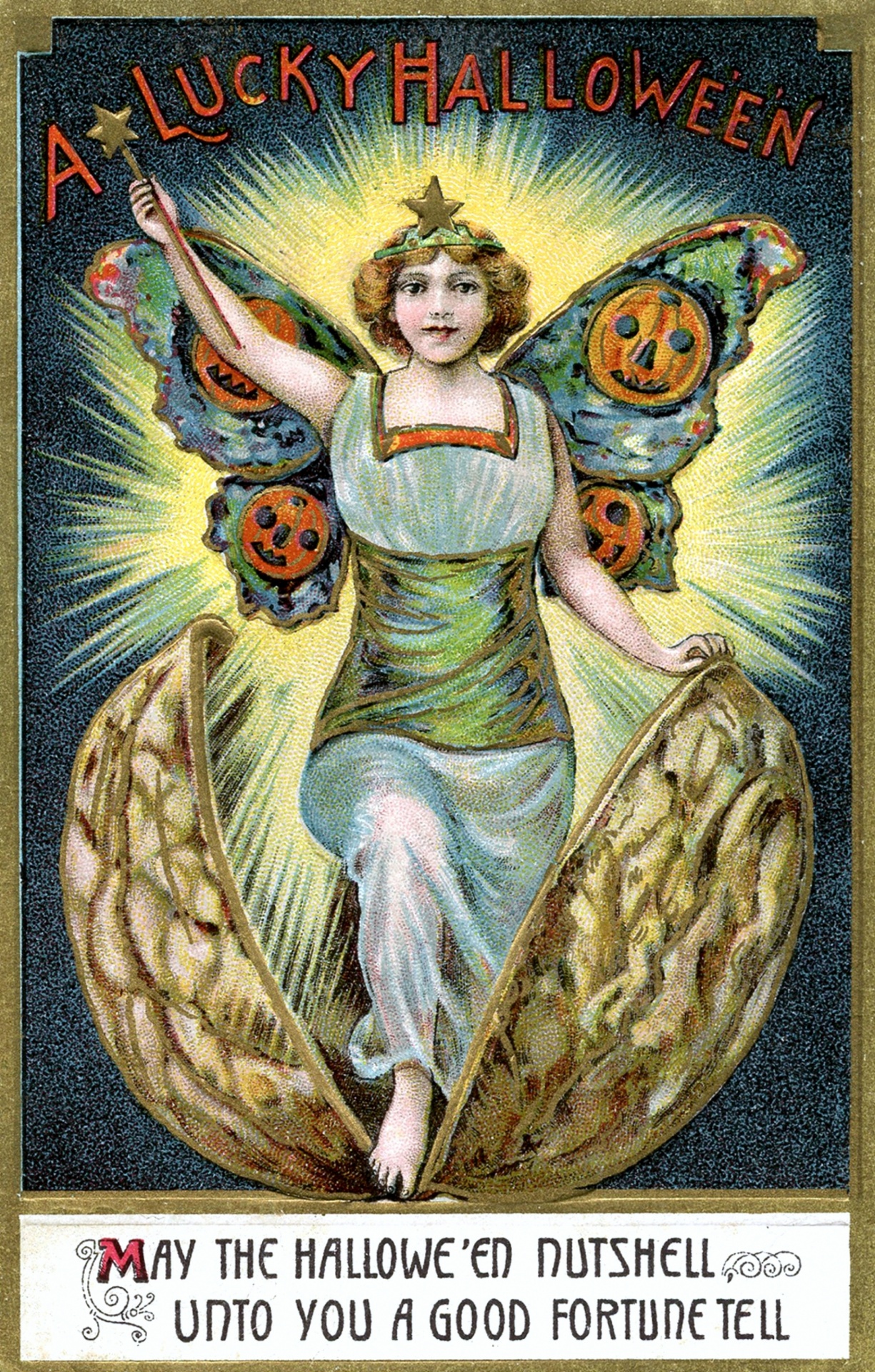 Old Vintage Halloween Postcard