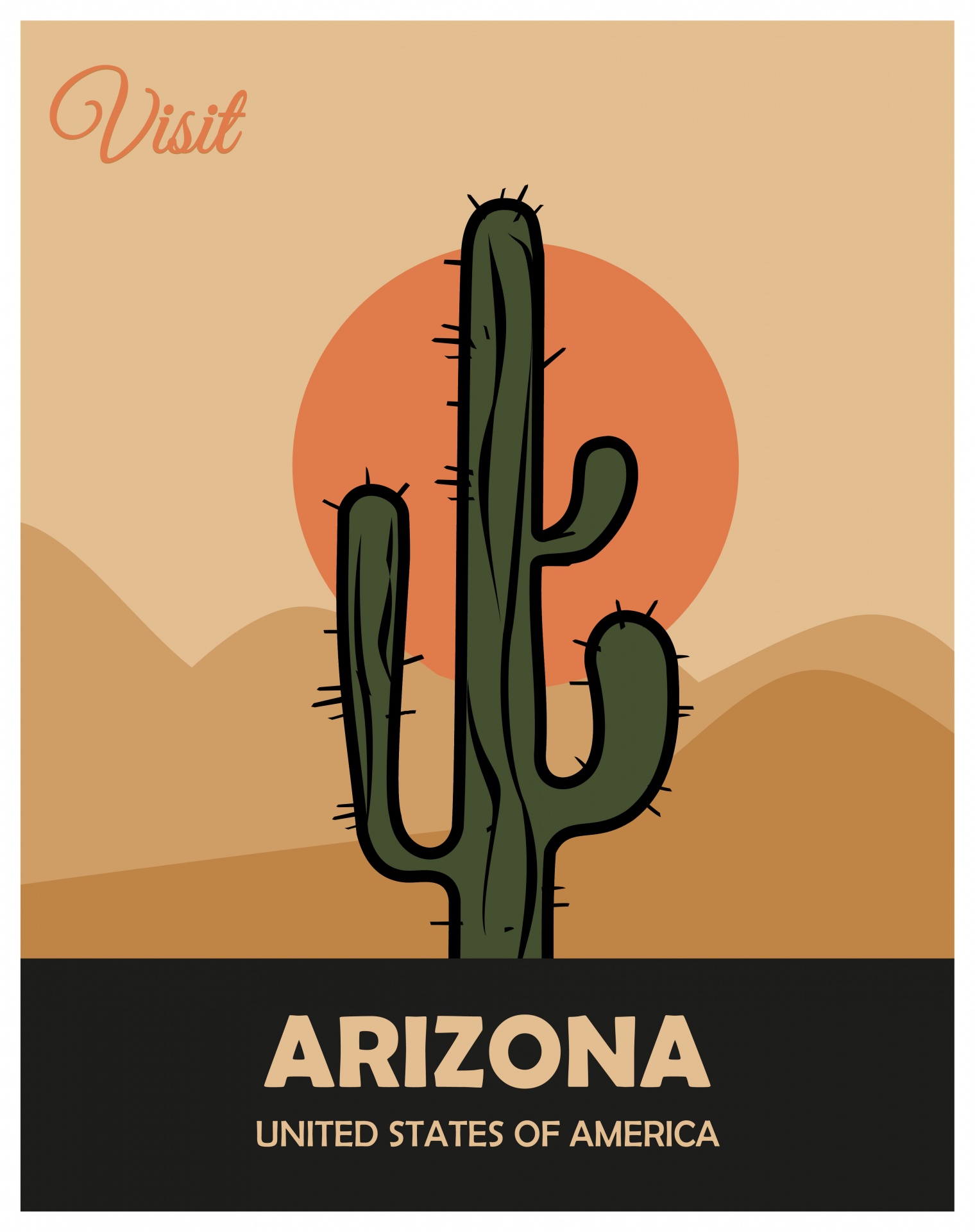 Arizona Sunset Travel Poster