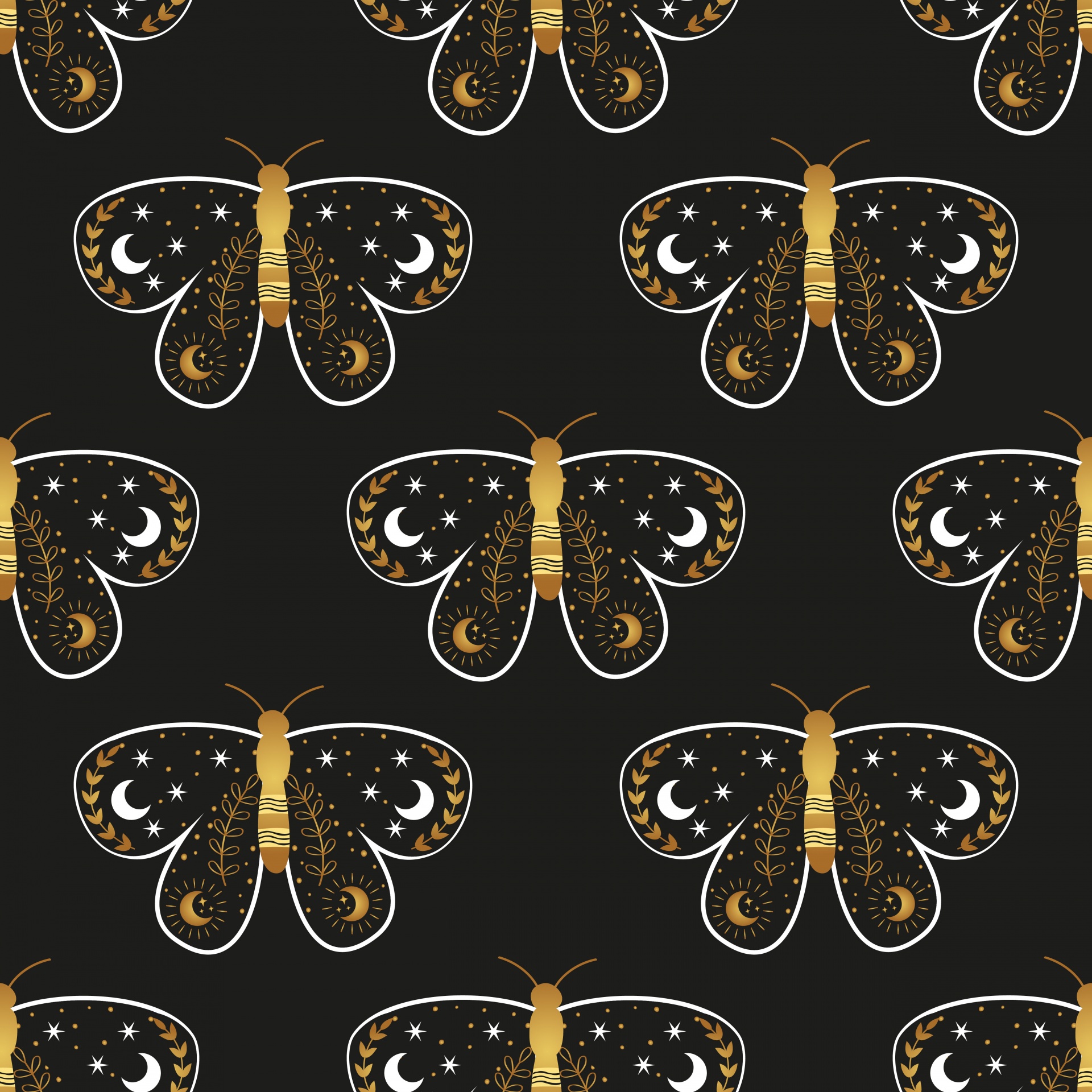 Butterfly Pattern Background Mystic