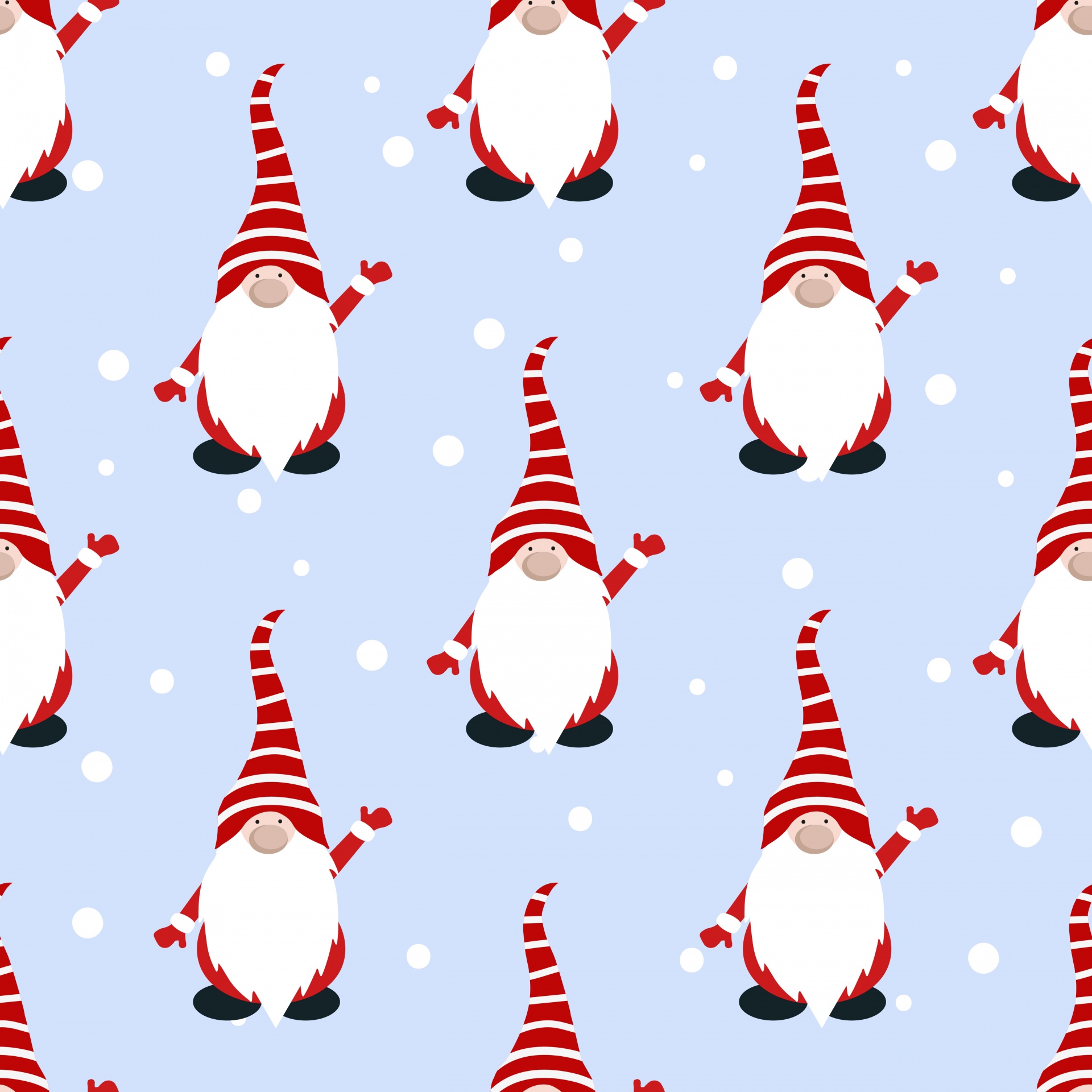 Christmas Gnomes Winter Pattern