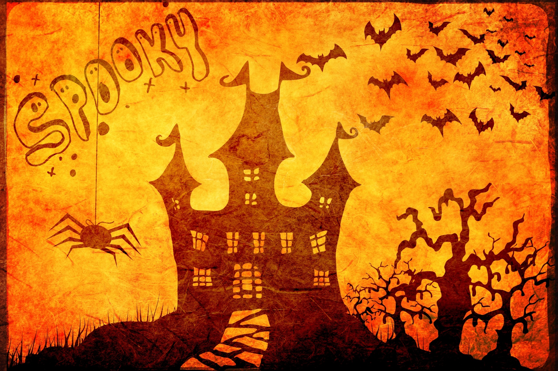 Halloween Haunted House Bats