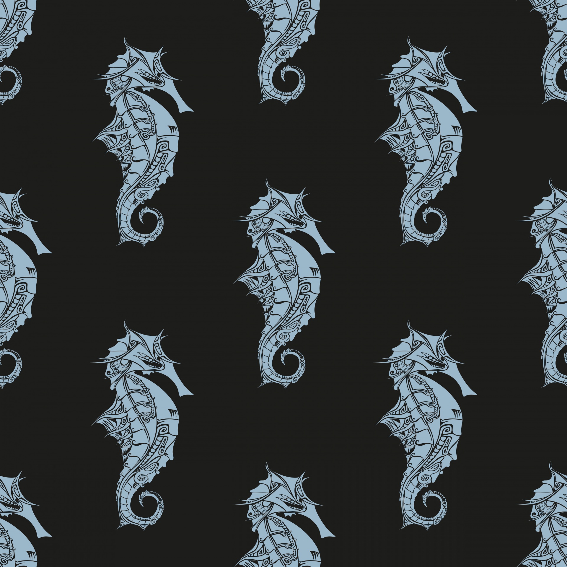 Seahorses Pattern Background