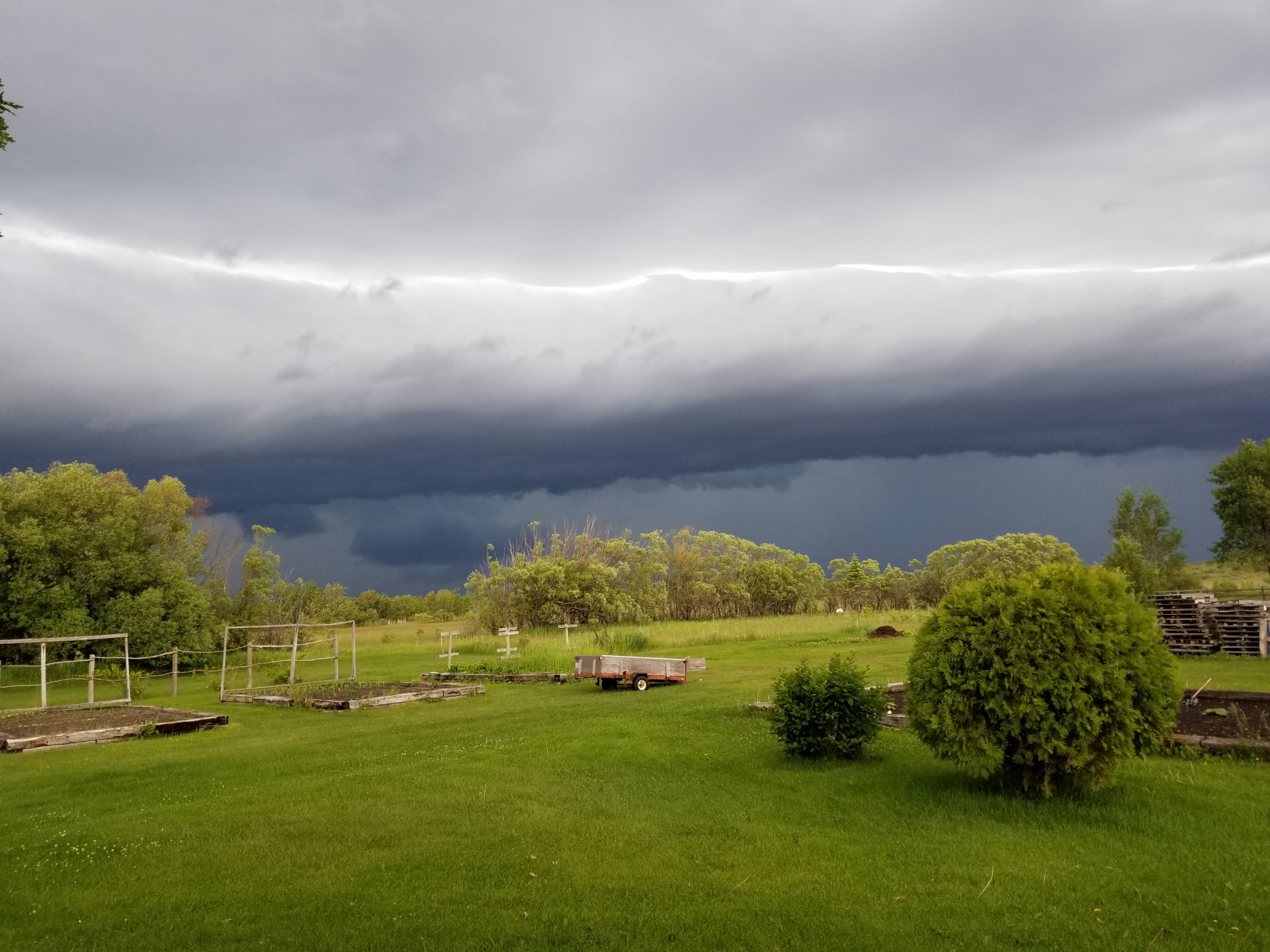 Storm Sky Prairie Field Weather