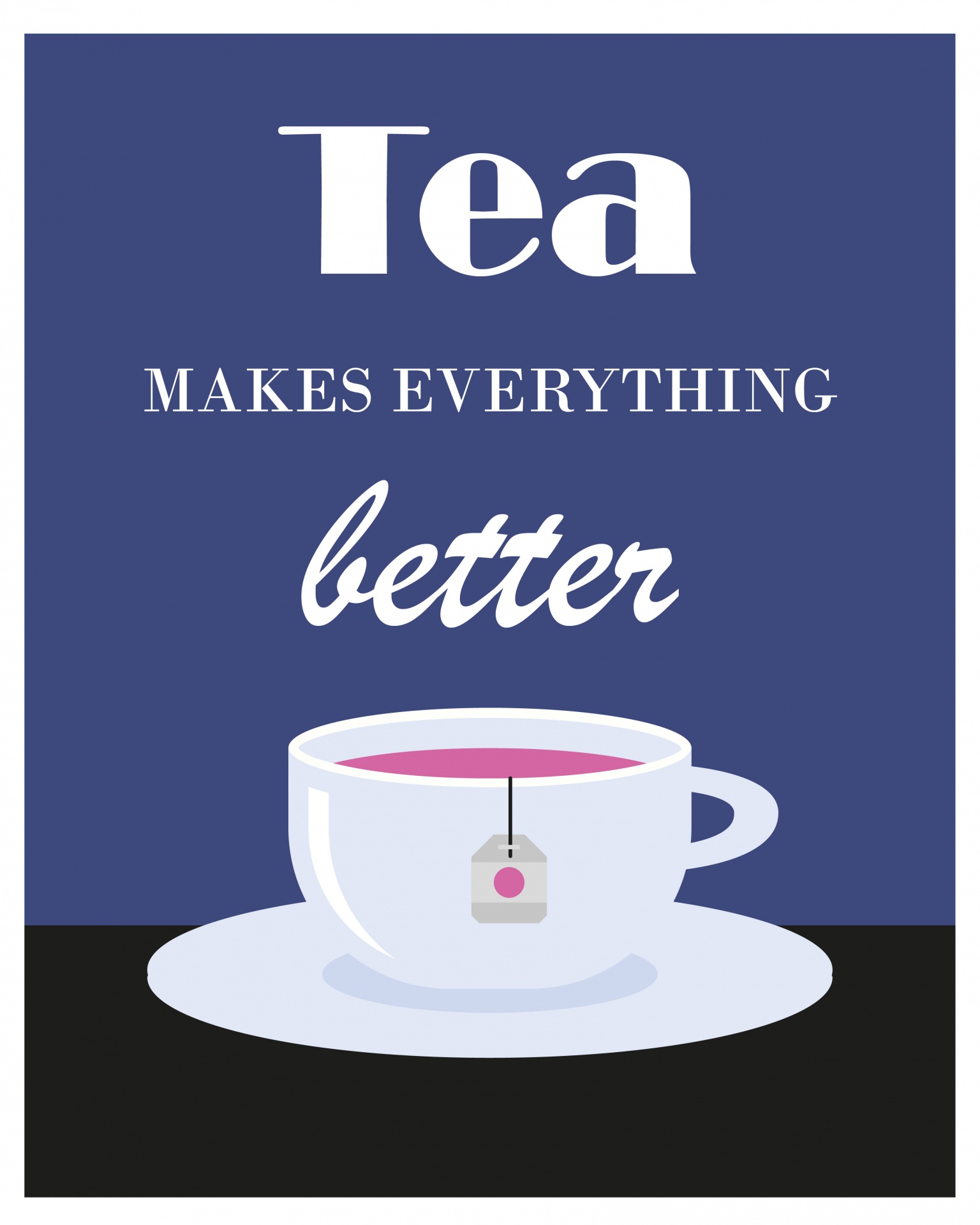 Tea Herbal Retro Poster