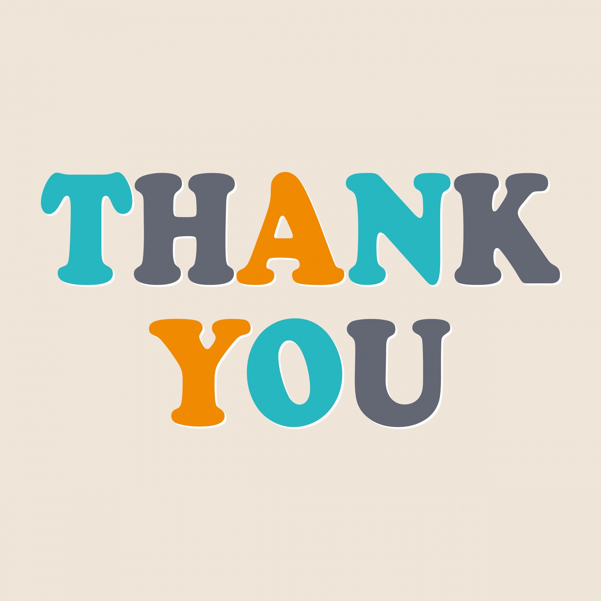 Thank You Colorful Clipart Free Stock Photo - Public Domain Pictures