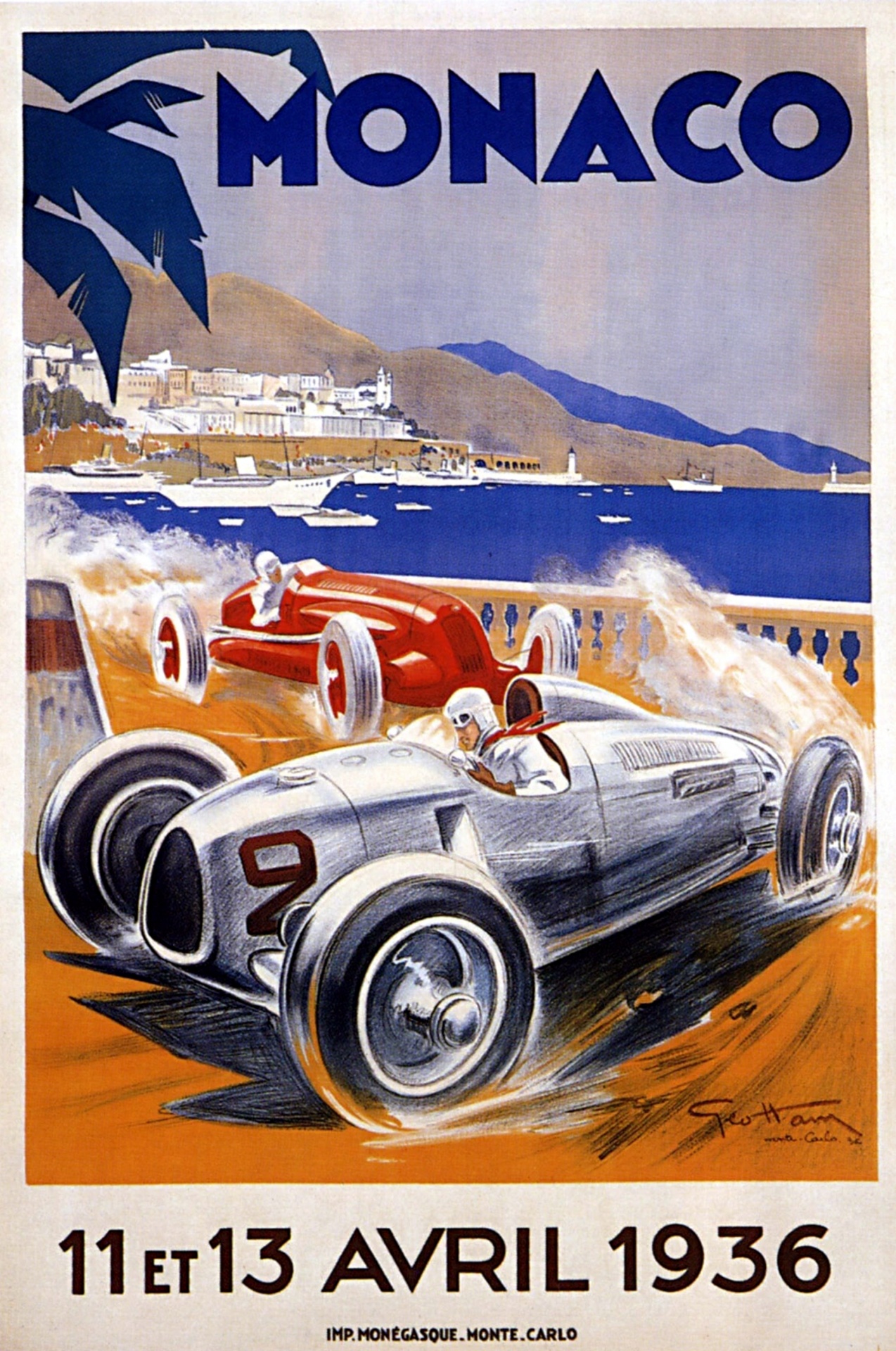 Vintage Auto Race Poster