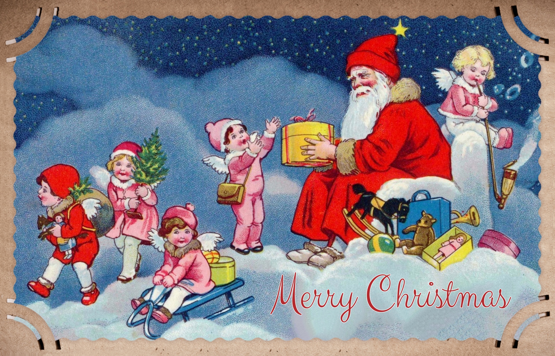 Christmas Vintage Card Free Stock Photo Public Domain Pictures