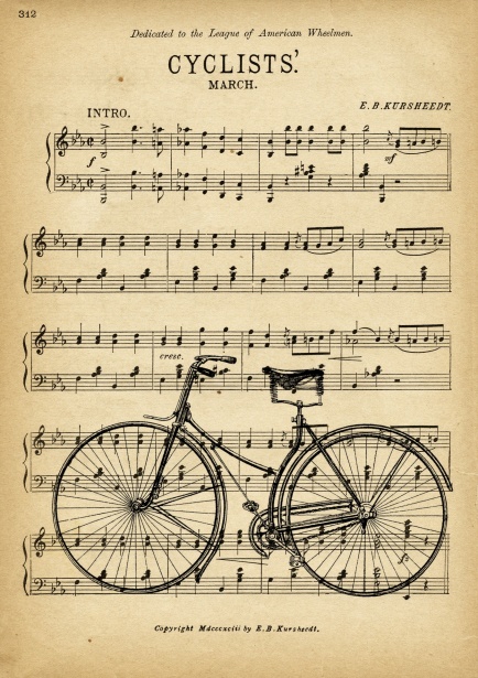 Partition de musique de vélo vintage Photo stock libre - Public Domain  Pictures