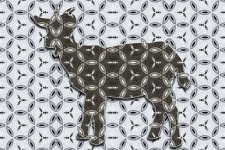 Background, Pattern, Silhouette, Goat