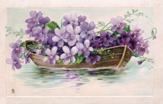 Old Vintage Floral Postcard