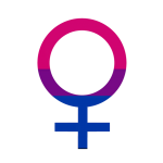 Bisexual Pride Flag Female Symbol