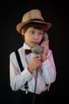 Boy, Portrait, Child, Old Phone