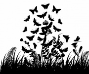 Butterflies Wildflower Meadow Clip
