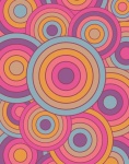 Circles Retro Abstract Wallpaper