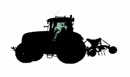 Clipart Silhouette Black Tractor