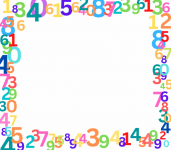 Colorful Border Frame Numbers