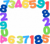 Colorful Large Numbers Border