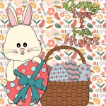 Easter Bunny Basket Illustration