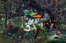 Fantasy Landscape Gnomes Art