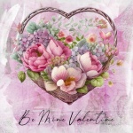Floral Heart Basket Valentine