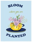 Floral Teacup Motivational Poster