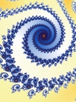 Fractal Spiral On Yellow Background