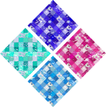 Geometric Square Patchwork PNG