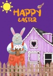 Happy Easter Farmer Rabbit