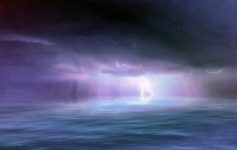 Sky Thunderstorm Lake Sea