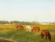 Horses Vintage Art Painting
