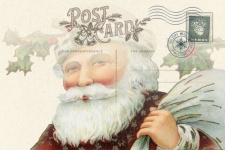 Vintage Christmas Postcard Santa