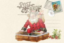 Vintage Christmas Postcard Santa
