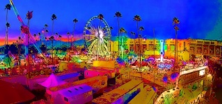 Bright Colorful Carnival Fair Image