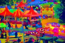 Bright Colorful Carnival Fair Image