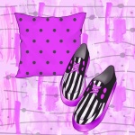 Striped Shoes And A Pillow