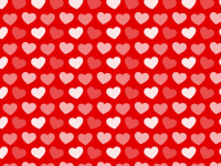 White And Red Hearts
