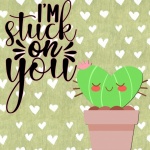 Valentine&039;s Day Cute Cactus