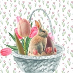 Vintage Rabbit Easter Basket