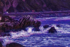 Purple Ocean Digital Art