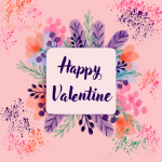 Watercolor Happy Valentine