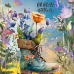 Spring Floral Boot Poster